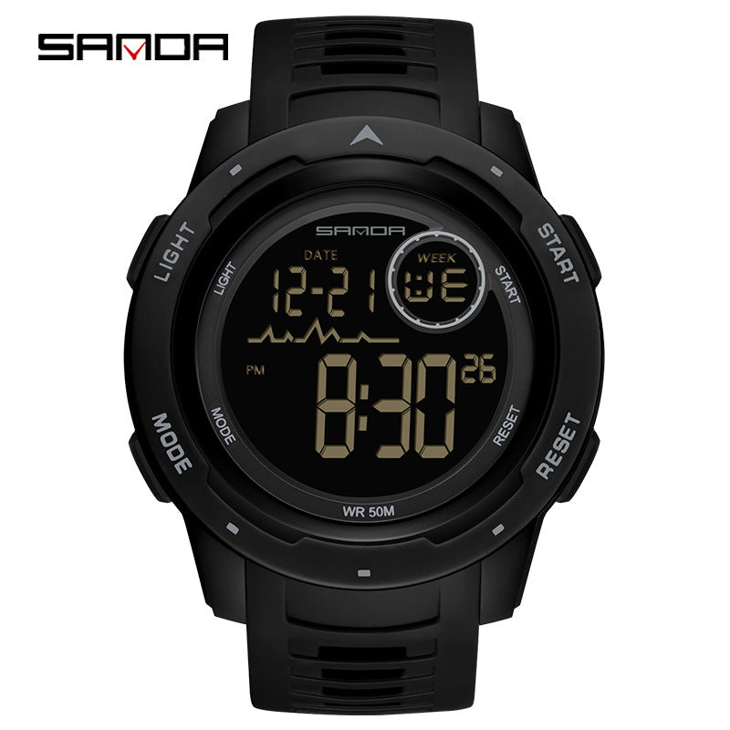 Sanda Large Screen Digital Watch – Waterproof Luminous Outdoor Unisex Watch