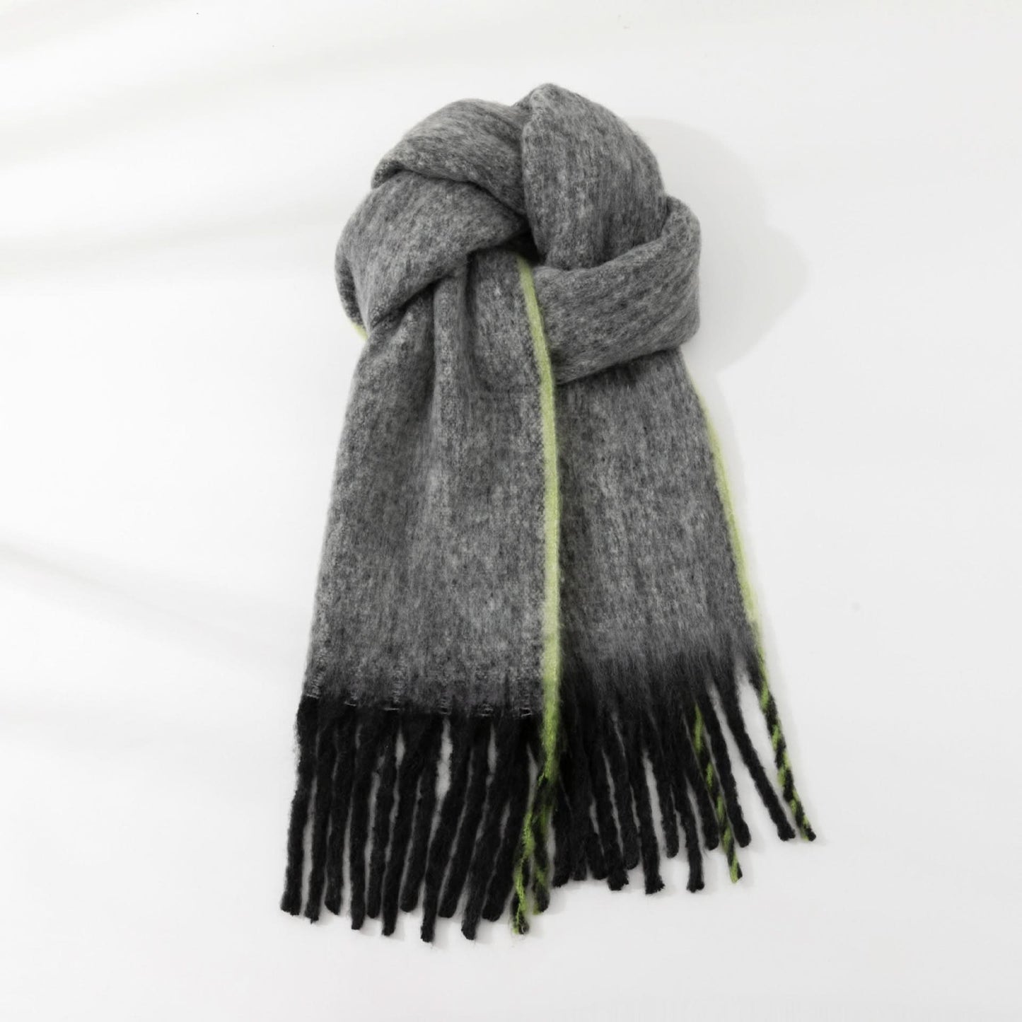 Korean Mohair Woven Winter Scarf for Women