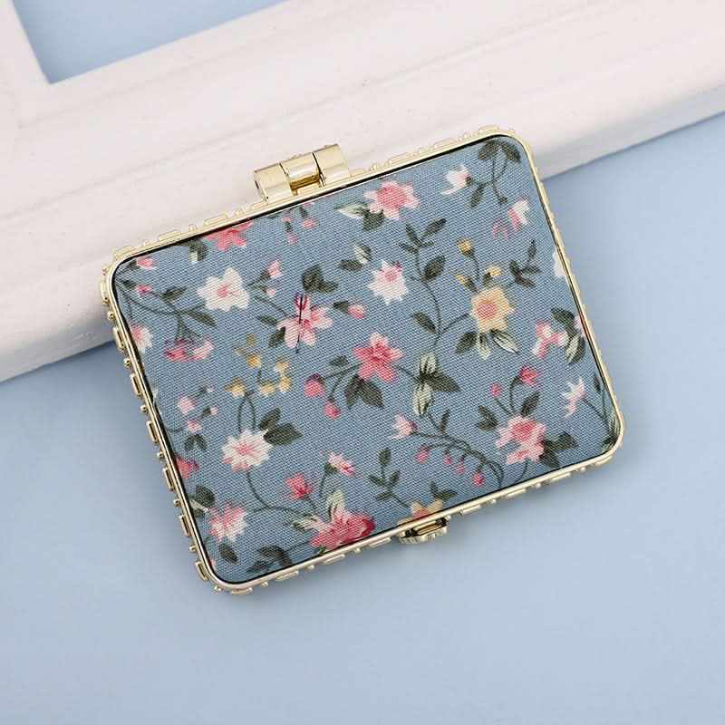 Chinese-Style Portable Mini Makeup Mirror - Double-Sided Folding Design (Set of 2 pcs.)