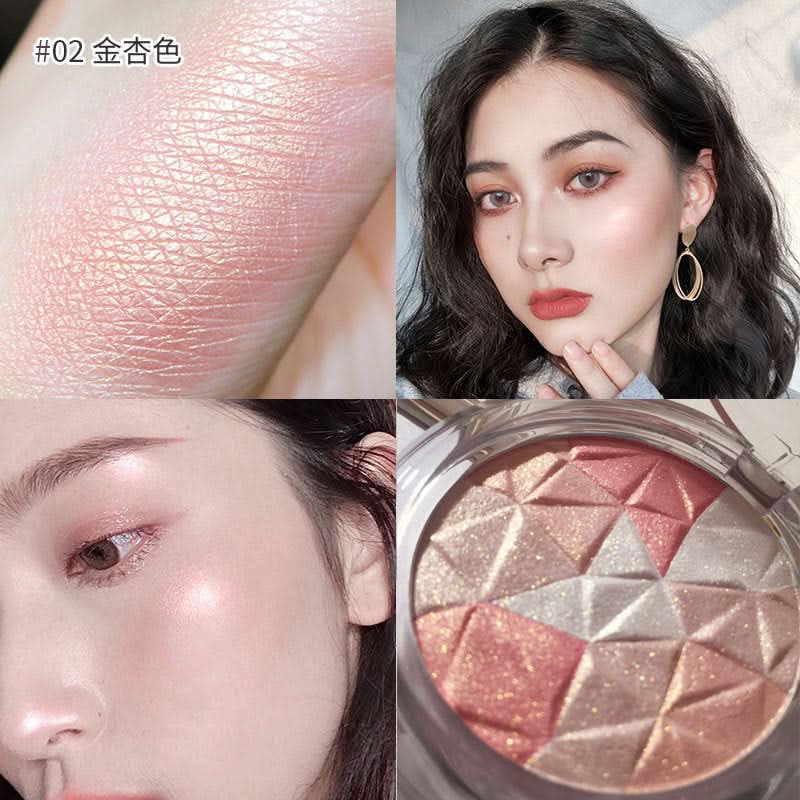 Bueqcy Crystal Diamond Highlighter Powder – Shimmer & Glow Contour for Radiant Skin
