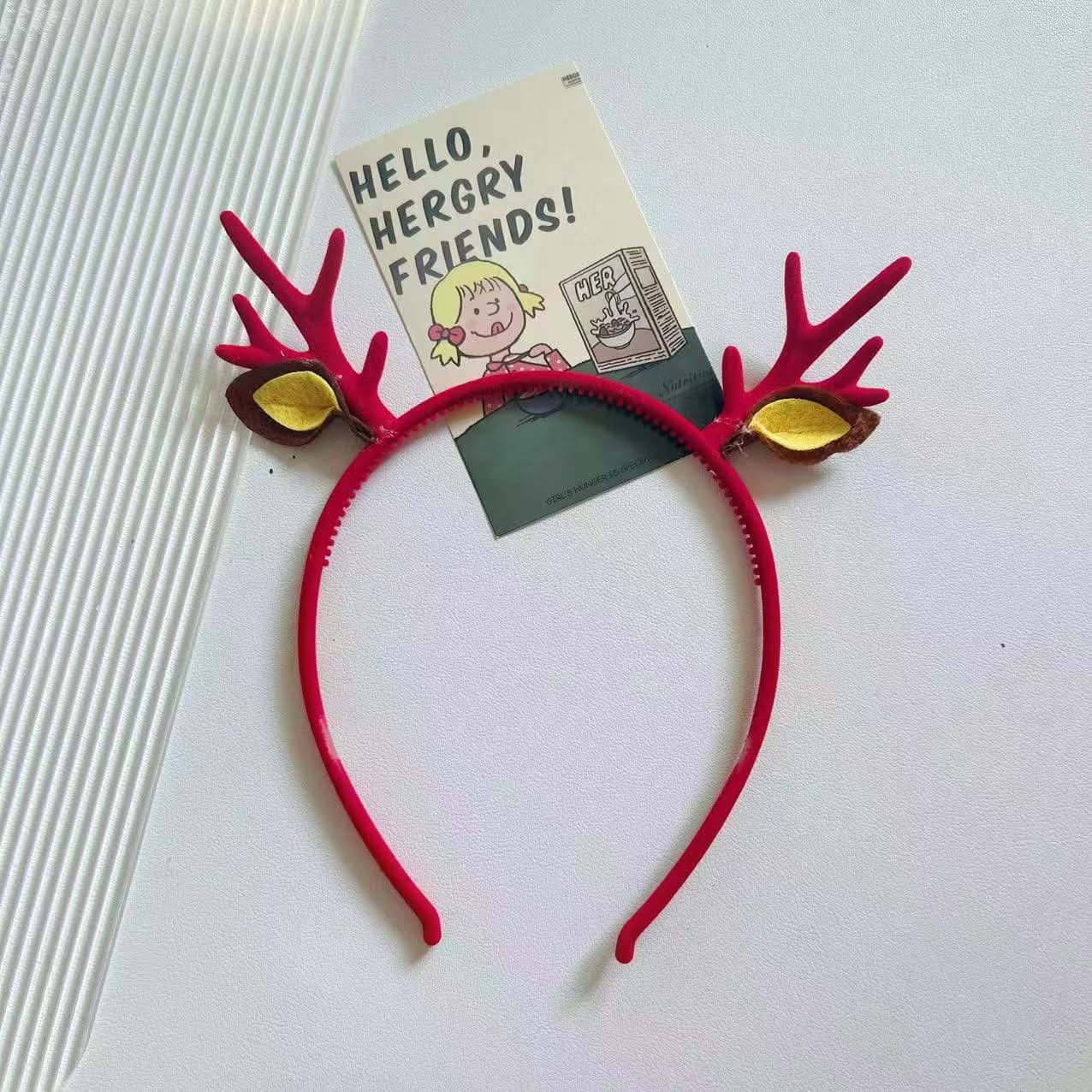 Christmas Red Antler Headband for Kids & Adults