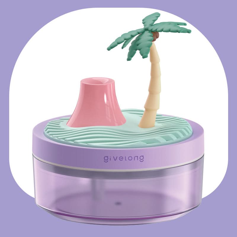 USB Flower Humidifier with Colorful Night Light