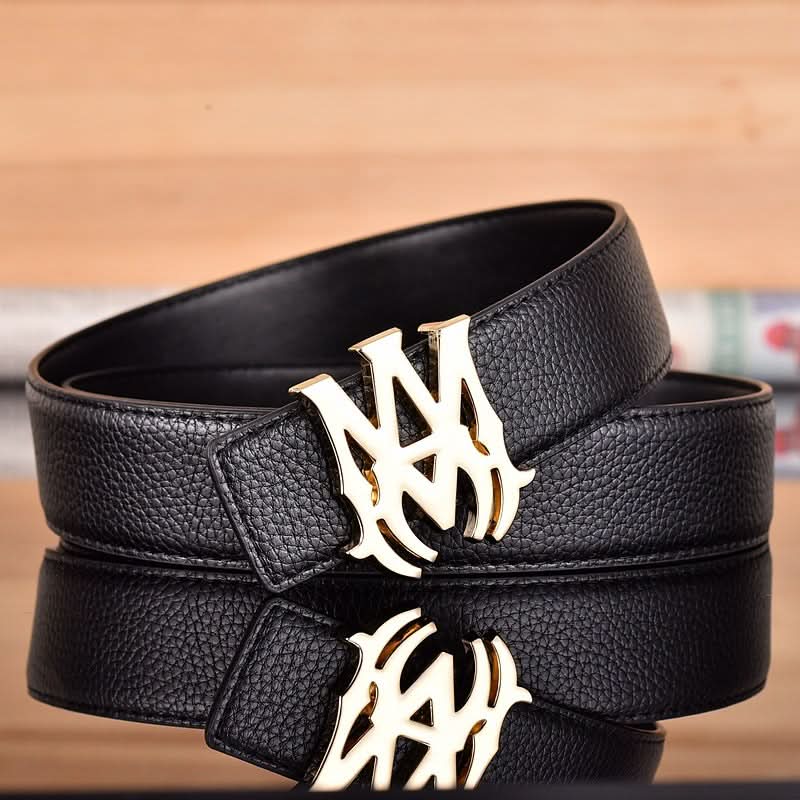 Men’s Leather Belt – Classic Litchi Pattern with Smooth Alloy Buckle