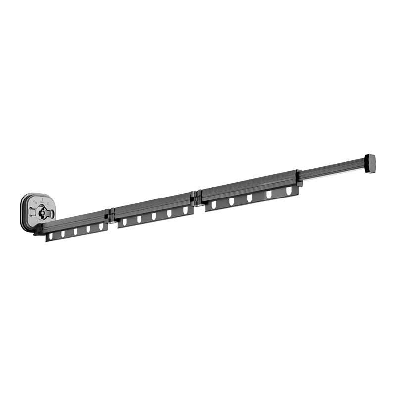 Balcony Folding Clothes Rack - Punch-Free Suction Cup Telescopic Clothes Rod