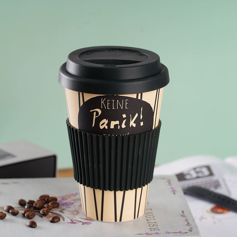 Eco-Friendly Bamboo Fiber Coffee Cup – Biodegradable, Leakproof Travel Mug (470ML)