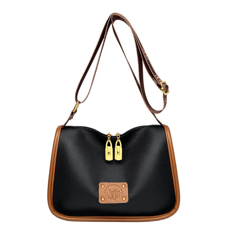Women's Soft PU Leather Messenger Bag – With Wide Strap
