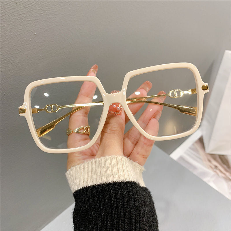 Large Frame Anti-Blue Light Glasses | Trendy Metal Eyewear for Everyday Screen Protection
