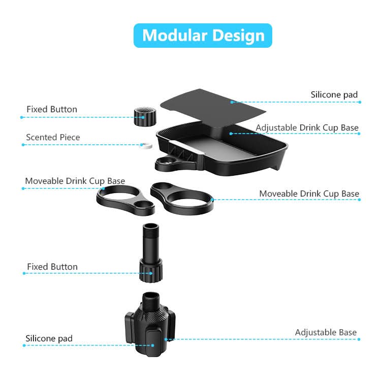 Car Tray and Phone Holder – Multifunctional In-Car Food, Cup Storage Plate, 3kg Capacity