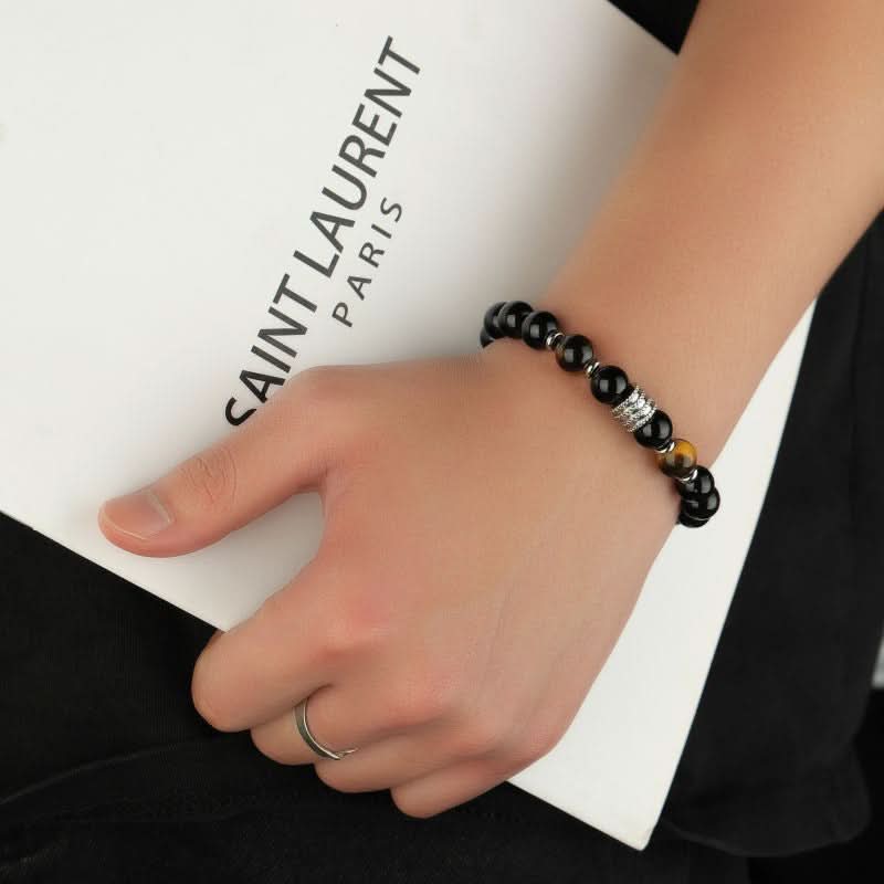 Unisex Retro Tiger Eye Bracelet – Beaded Jewelry