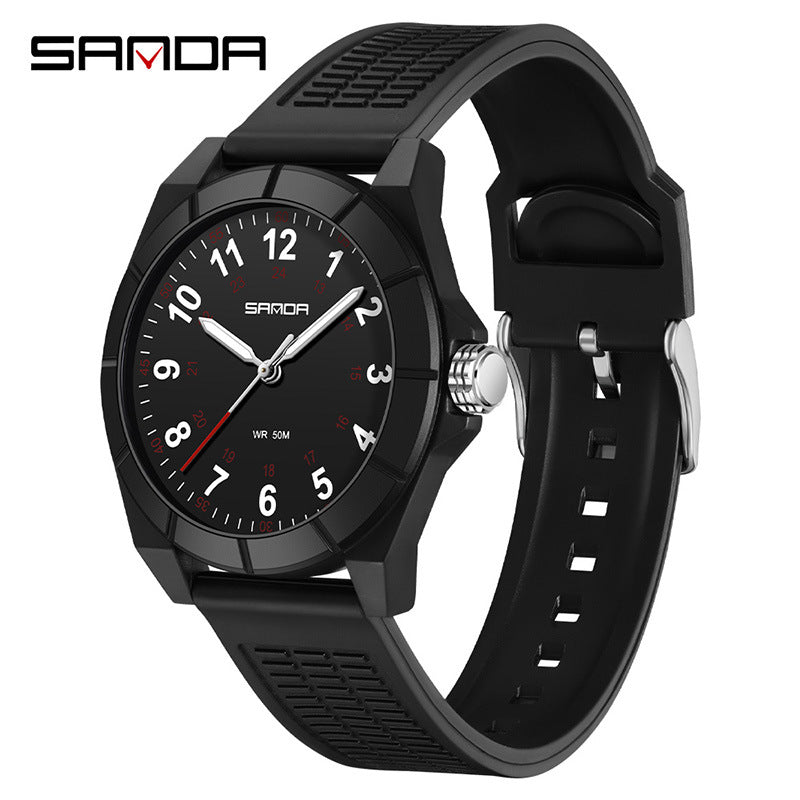 Sanda Luminous Student Quartz Watch – Waterproof Casual Kids Wristwatch