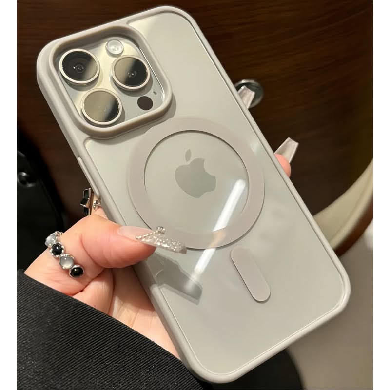 Magnetic Transparent iPhone Case, Frosted Protection