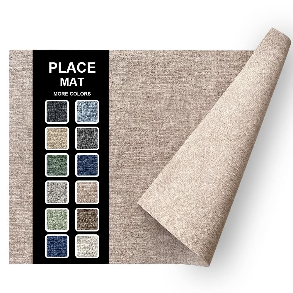 Double-Sided Leather Waterproof Square Placemat