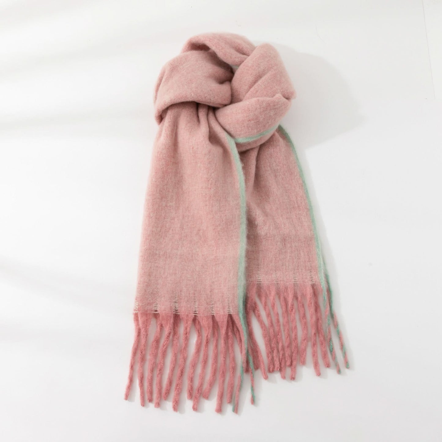 Korean Mohair Woven Winter Scarf for Women