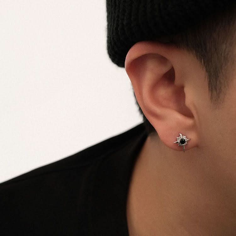 Men's Polaris Zircon Stud Earrings – Simple & Versatile Design
