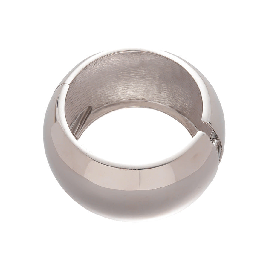 Minimalist Geometric Cuff Bracelet – Pleated Wide Open-Ended  Bangle Women’s Jewelry