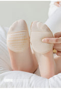 Women’s Invisible Half-Slip Cotton Socks for Heels – Thin, Non-Slip, Shallow Sandal Socks
