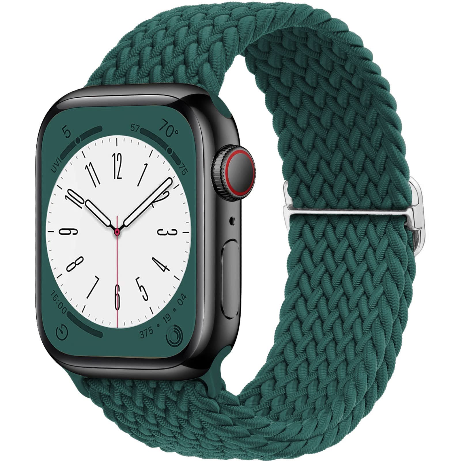 Adjustable Woven Nylon Band for Apple Watch –With Buckle, 38mm-49mm (Only Strap)