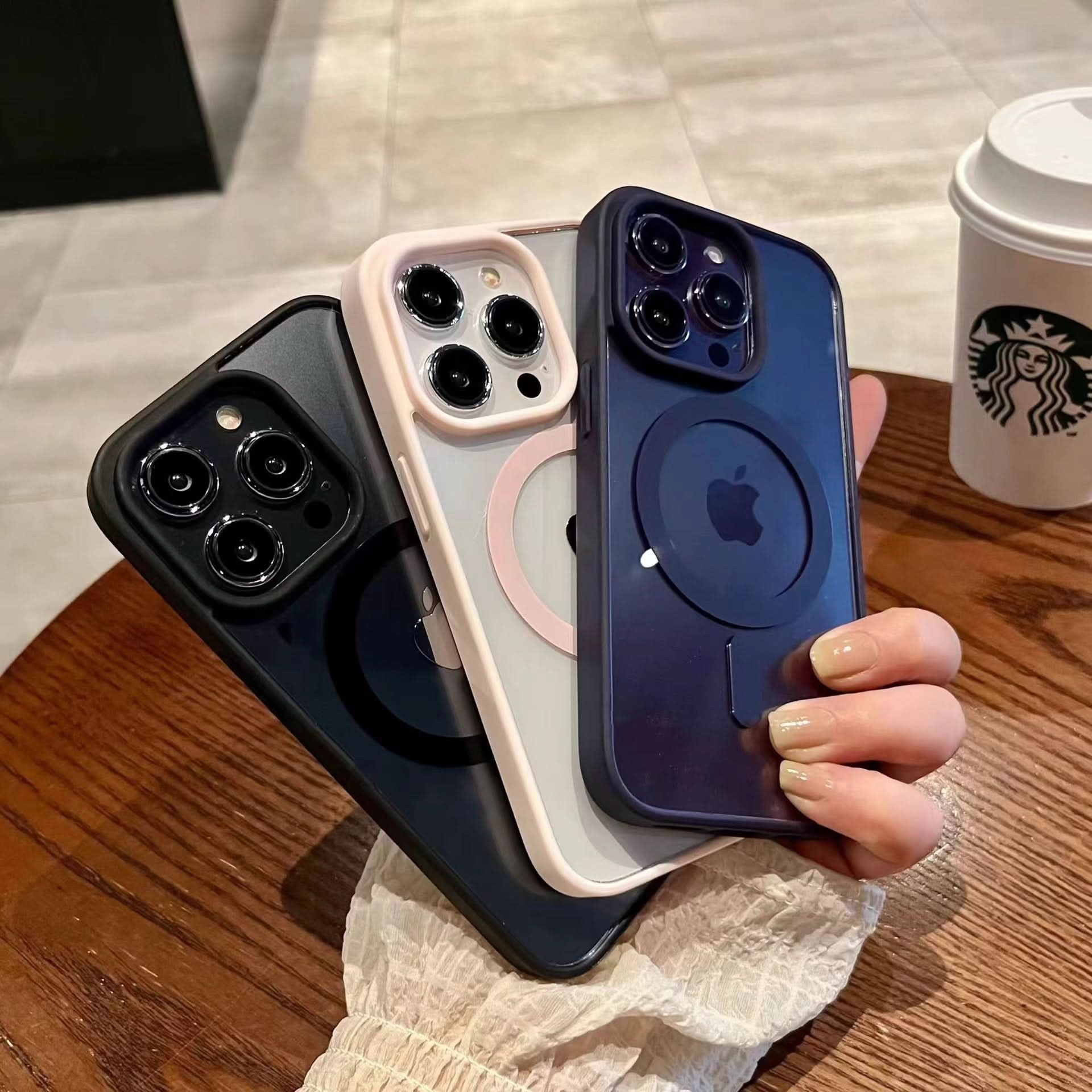 Magnetic Transparent iPhone Case, Frosted Protection