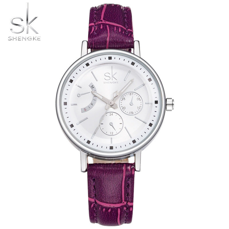 SK Women’s Quartz Wristwatch – Elegant Small Dial Waterproof Fashion Watch
