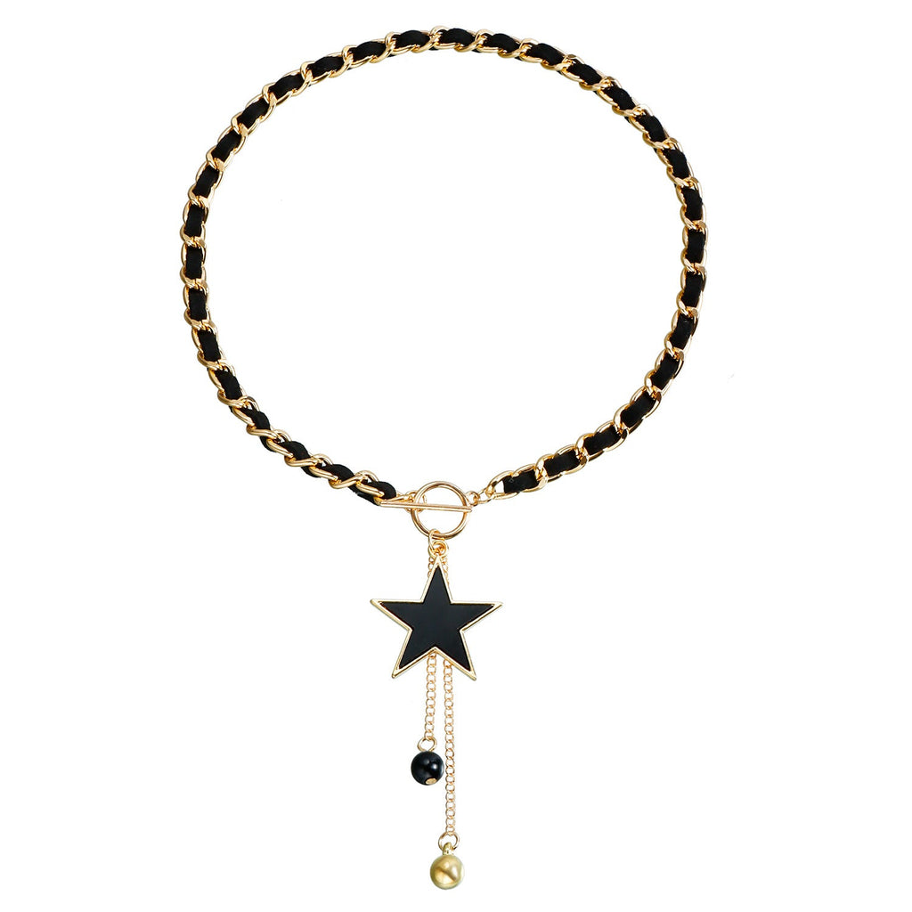 Velvet Heart Pendant Necklace for Women – Layered Clavicle Chain Jewelry