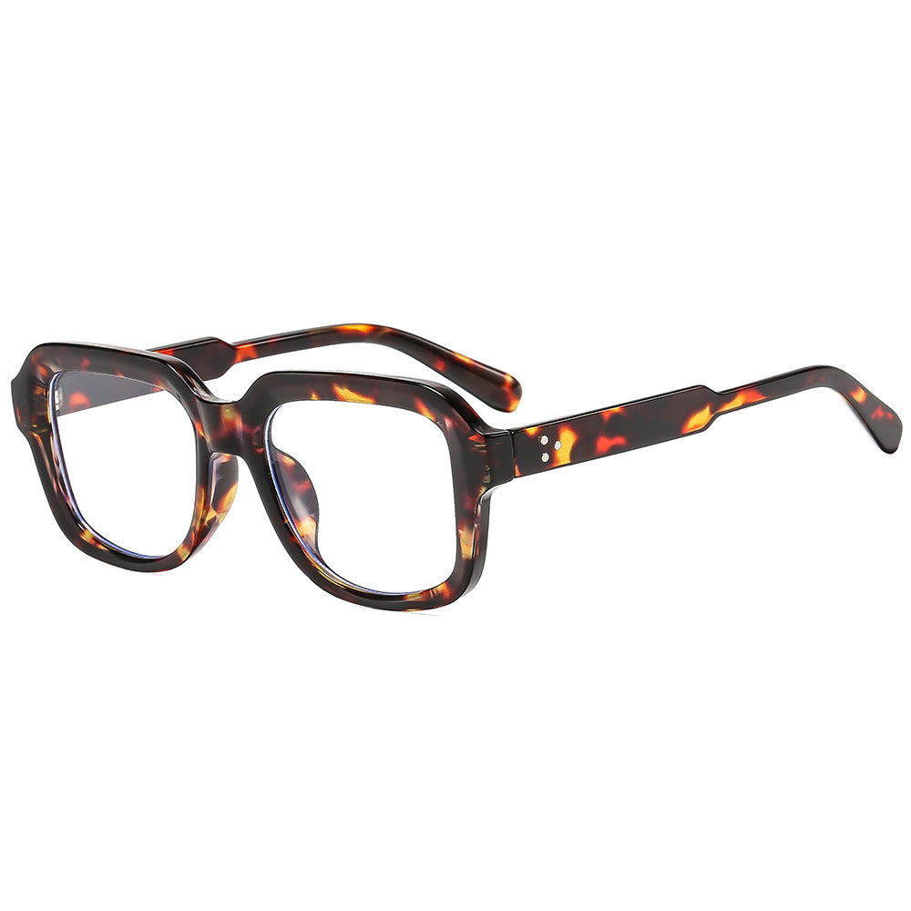 Square Blue Light Blocking Eyeglasses Frame – Minimalist Studded Design, Fashion Sunglasses for Everyday Wear
