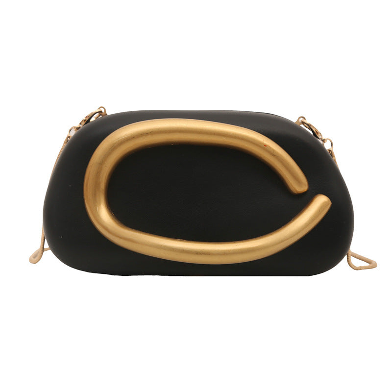 Mini Box Shoulder Bag – Retro Chain Design with Metal Handle
