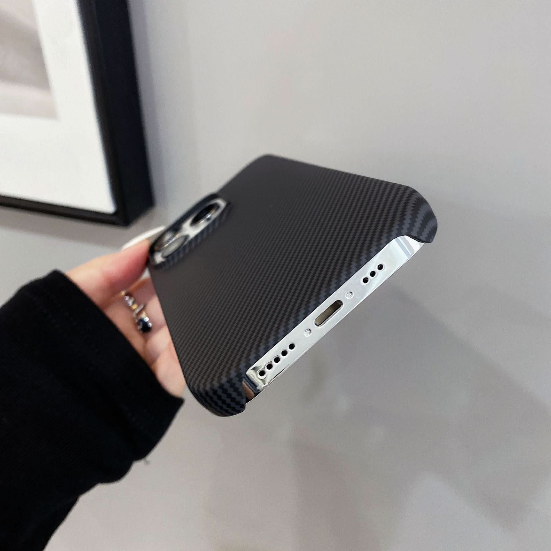 Luxury Carbon Fiber iPhone Case – Shockproof Design