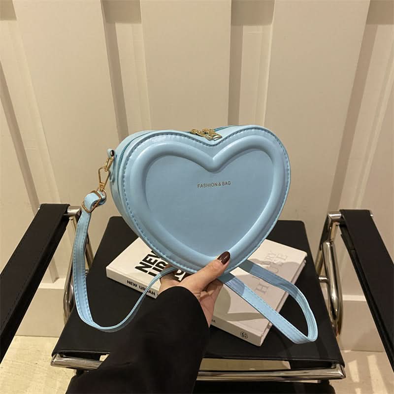 Trendy Heart-Shaped PU Shoulder Bag for Women