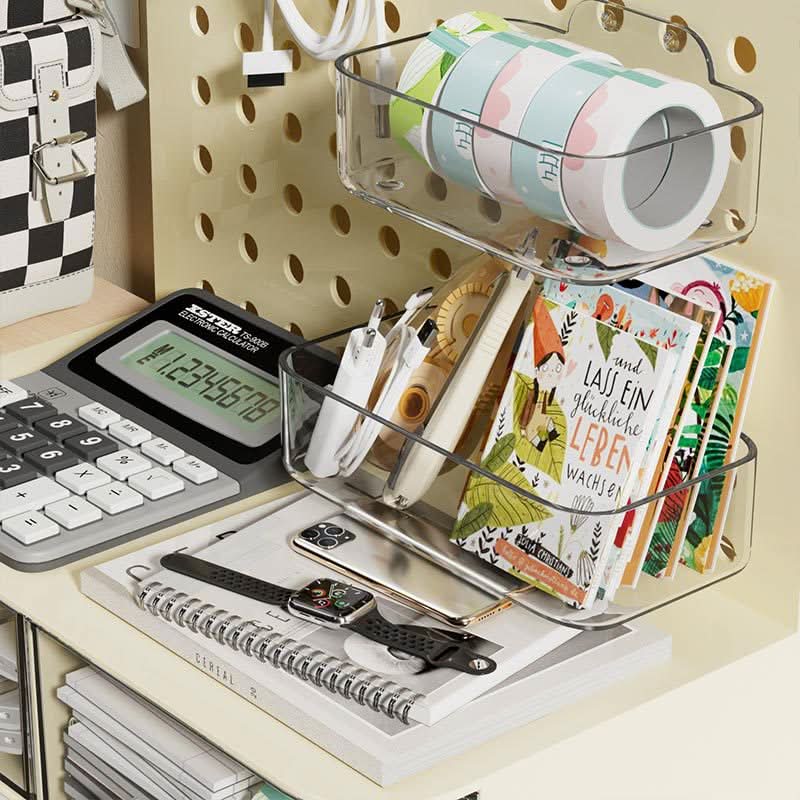 Multi-Compartment Organizer & Desktop Storage Box for Office, Bedroom & Bathroom
