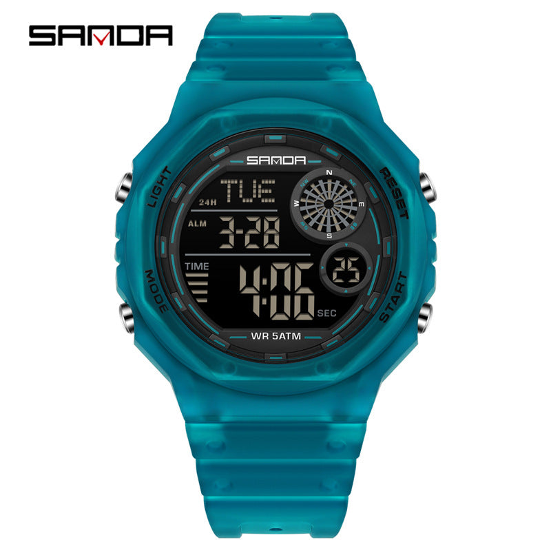 Sanda Digital Sports Watch – Waterproof, Luminous Multifunction Watch for Men & Women