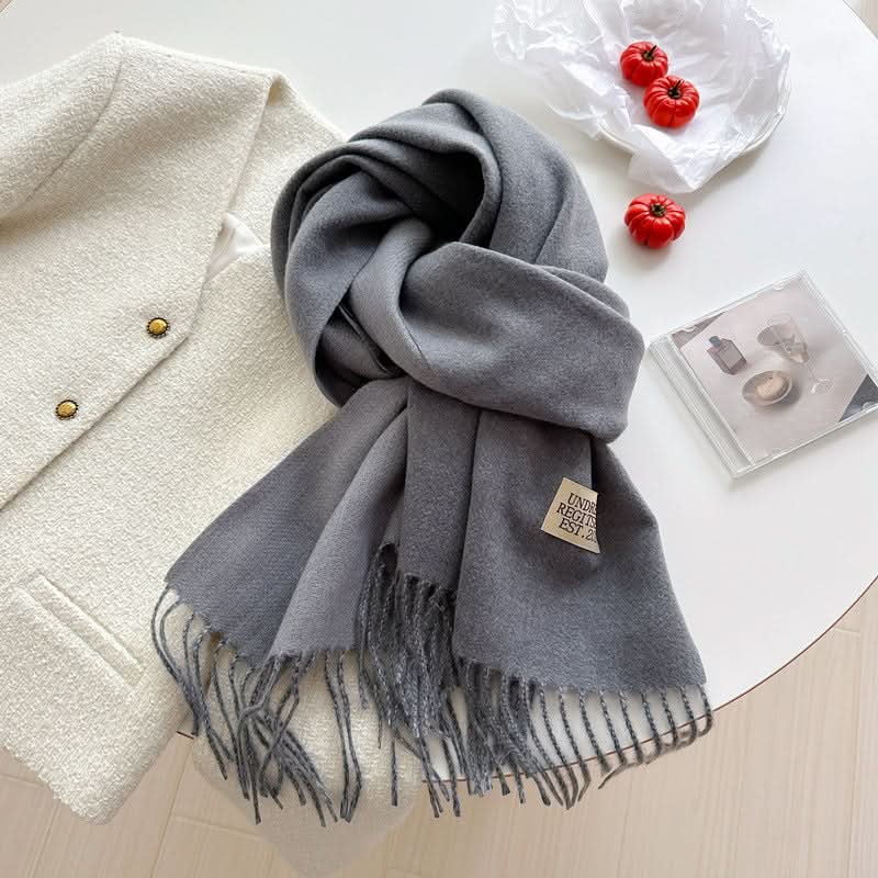 Korean Style Double-Sided Imitation Cashmere Scarf