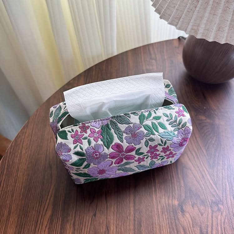 Creative Fabric Tissue Box Cover – Stylish Dust-Proof Tissue Holder for Home & Car