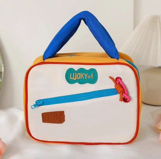 2024 Cute Contrast Color Cosmetic Bag for Women