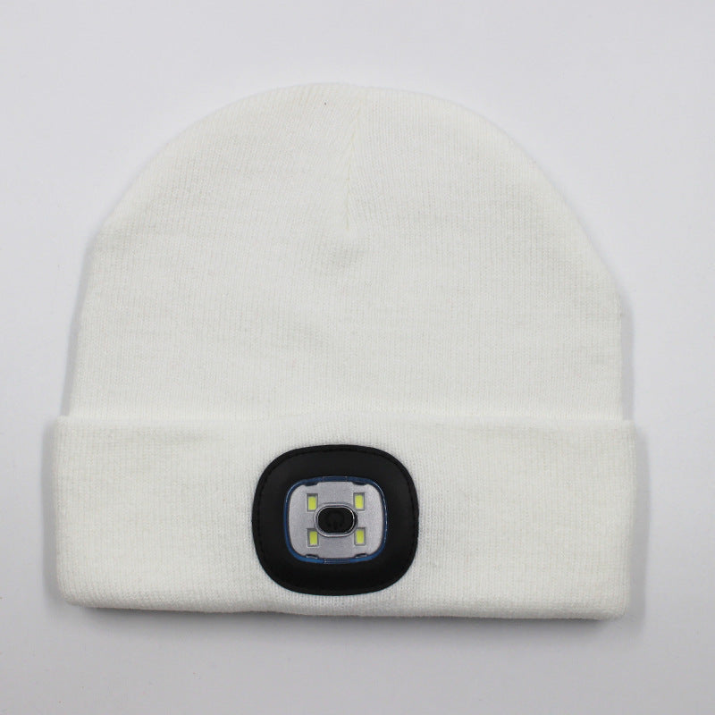 LED Beanie Hat – Rechargeable Knit Travel Hat with Light, Windproof & Warm
