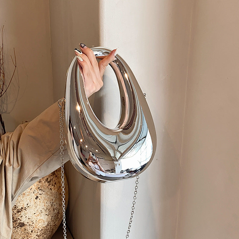 Acrylic Oval Box Handbag – Fashion Chain Crossbody Evening Bag for Women