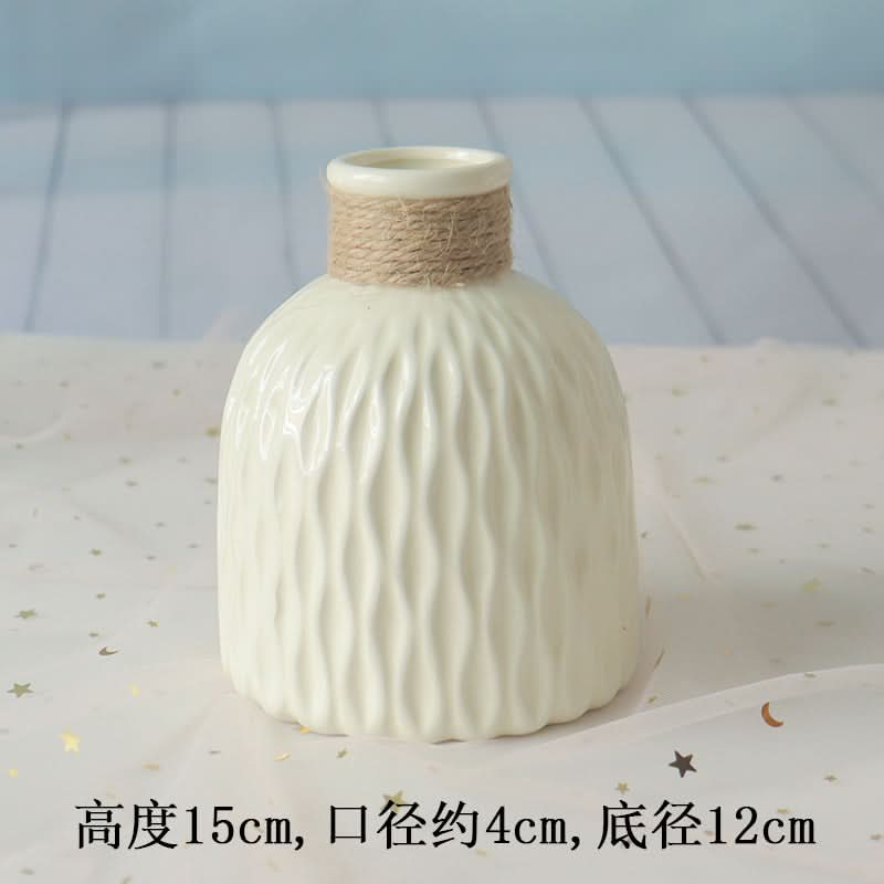 Ceramic Vase with Artificial Flowers