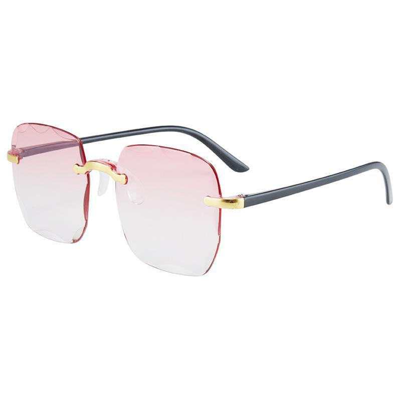 Women’s Frameless Box Sunglasses – UV Protection Cut-Edge Fashion Shades