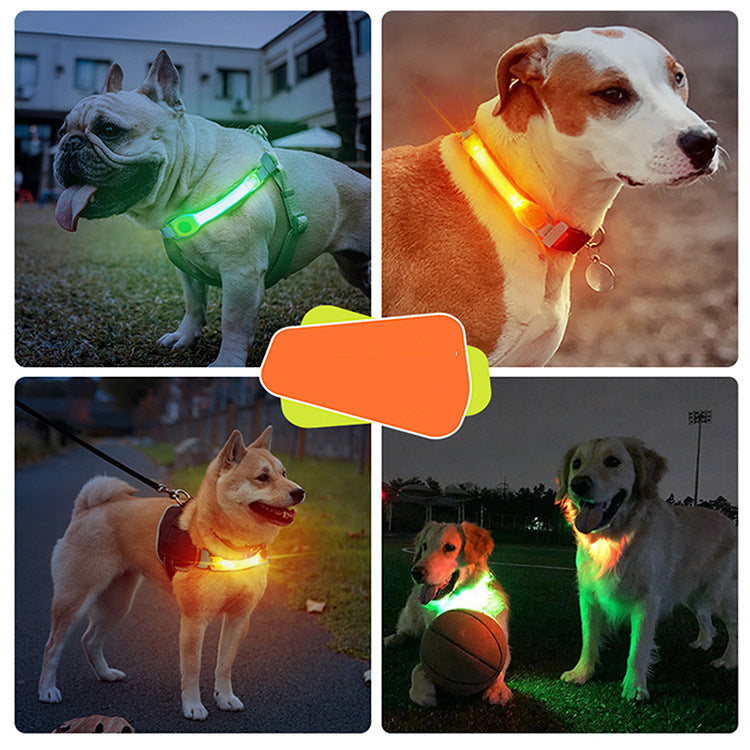 LED Dog Collar Light – Luminous Safety Pendant for Night Walks & Pet Visibility