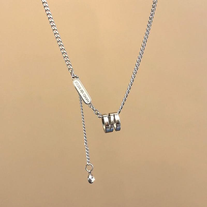 Slim Waist Ring Pendant Necklace – Unisex Fashion Jewelry
