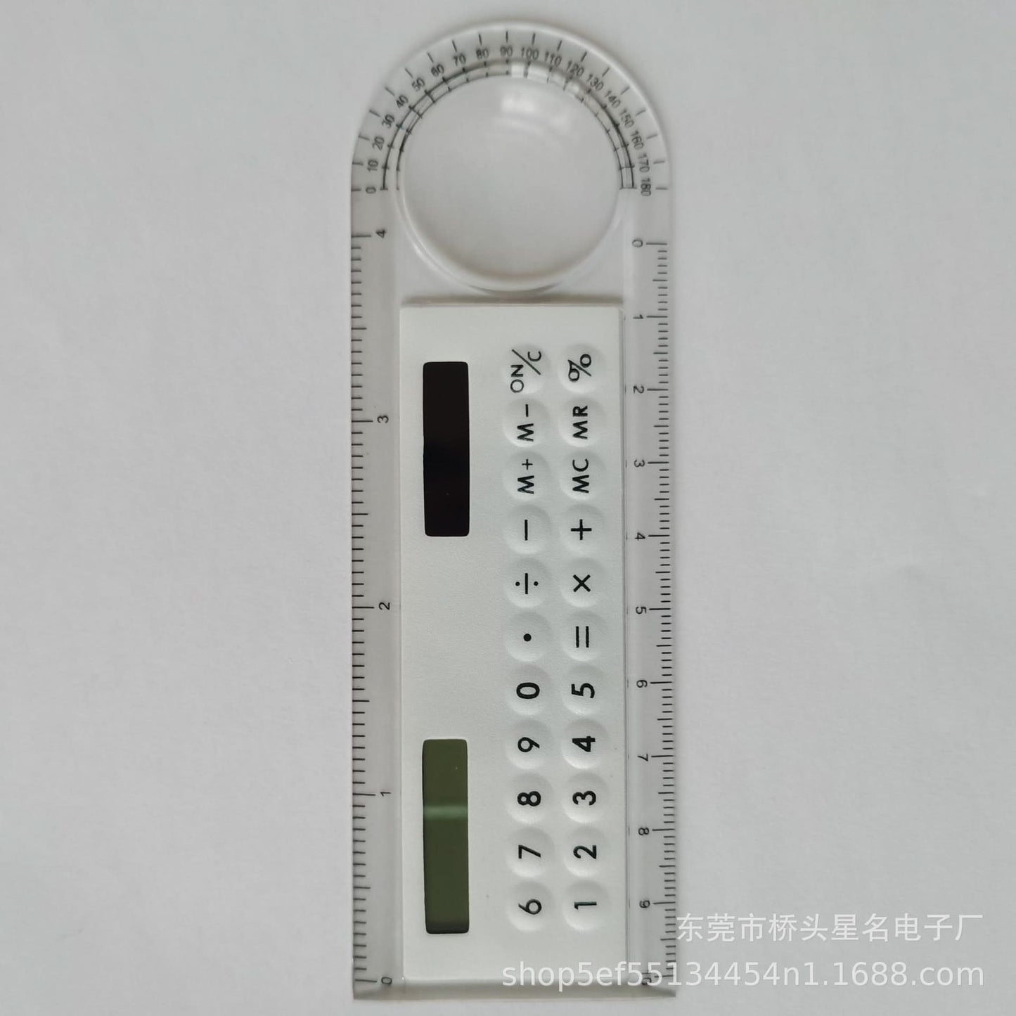 Multifunctional Protractor Ruler with Magnifying Glass