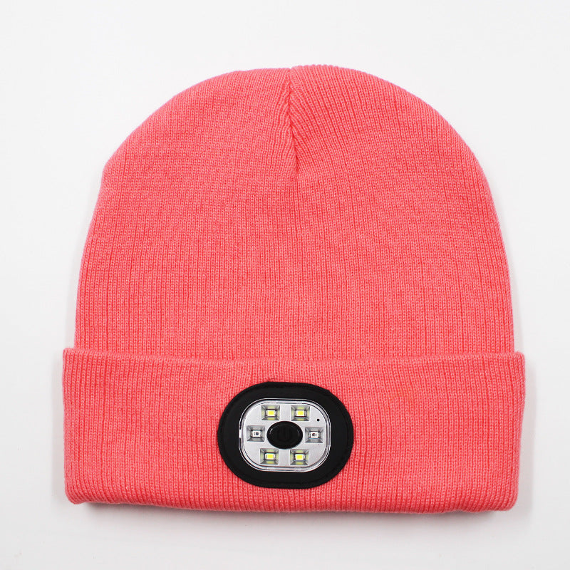 LED Beanie Hat – Rechargeable Knit Travel Hat with Light, Windproof & Warm