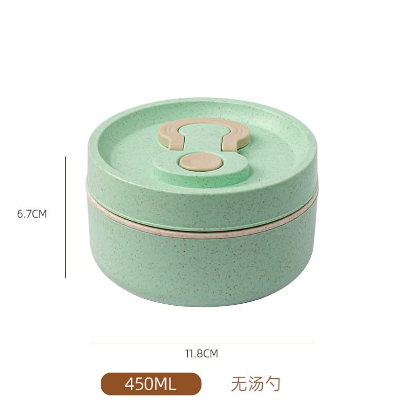 Microwave-Safe Japanese Round Lunch Box with Tableware