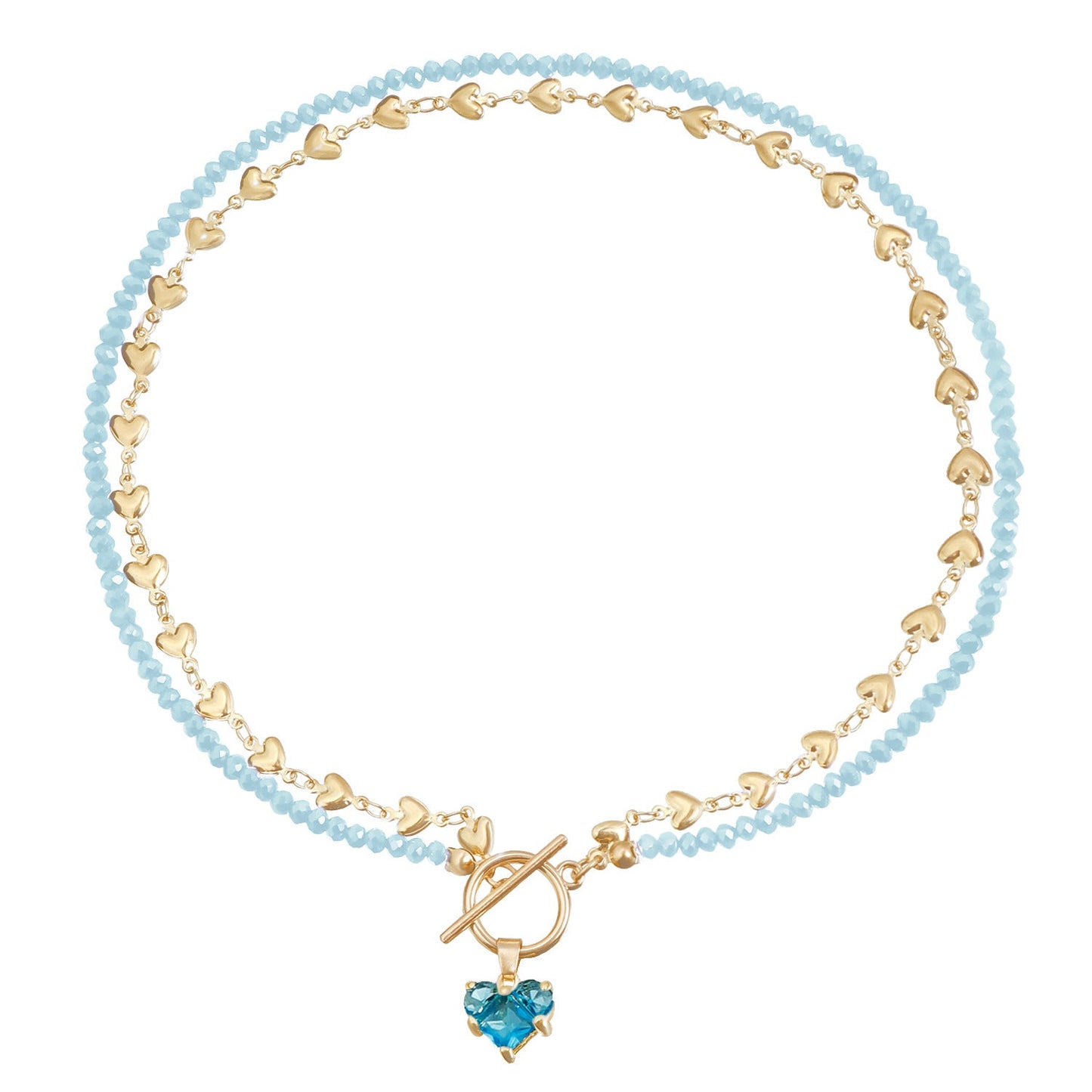 Zircon Heart Pendant Necklace for Women – Diamond-Inspired Clavicle Chain