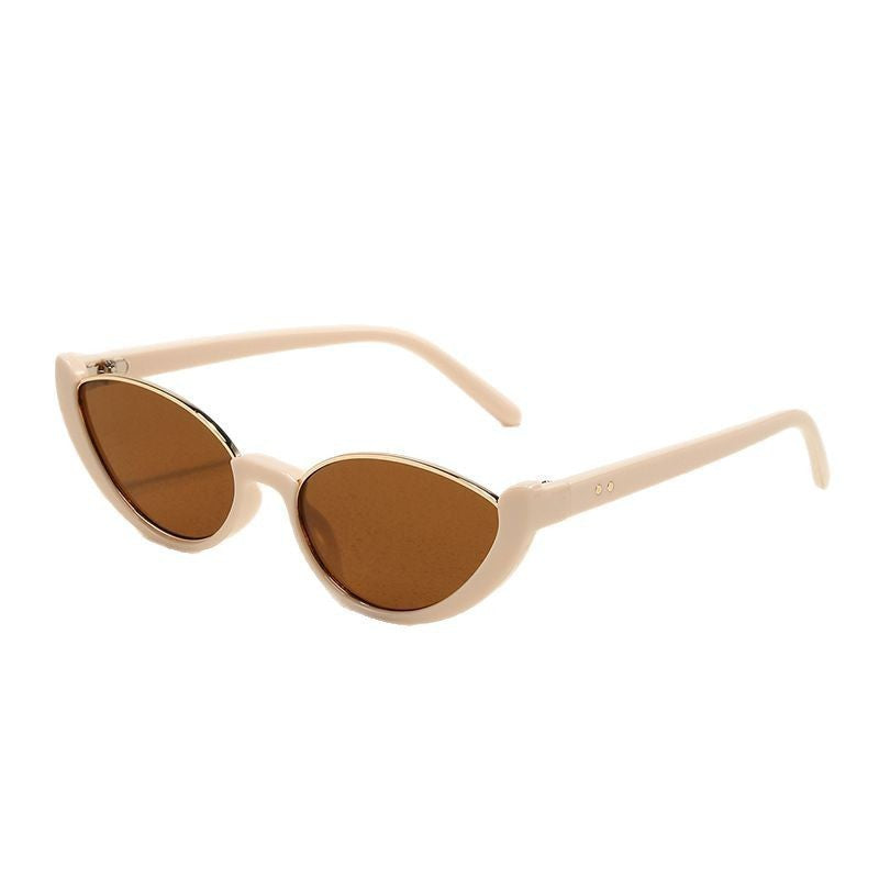 Women’s Cat Eye Sunglasses – UV400 Half Frame Oval Shades for Fashion & Travel