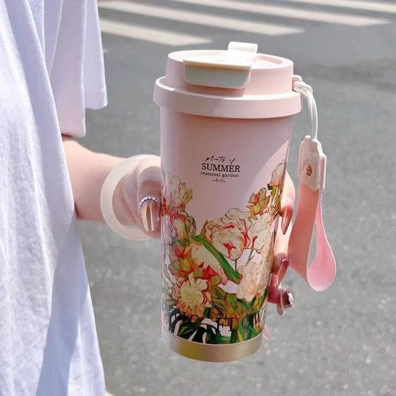 316 Stainless Steel Thermos Coffee Cup – Elegant Double-Drink Travel Mug