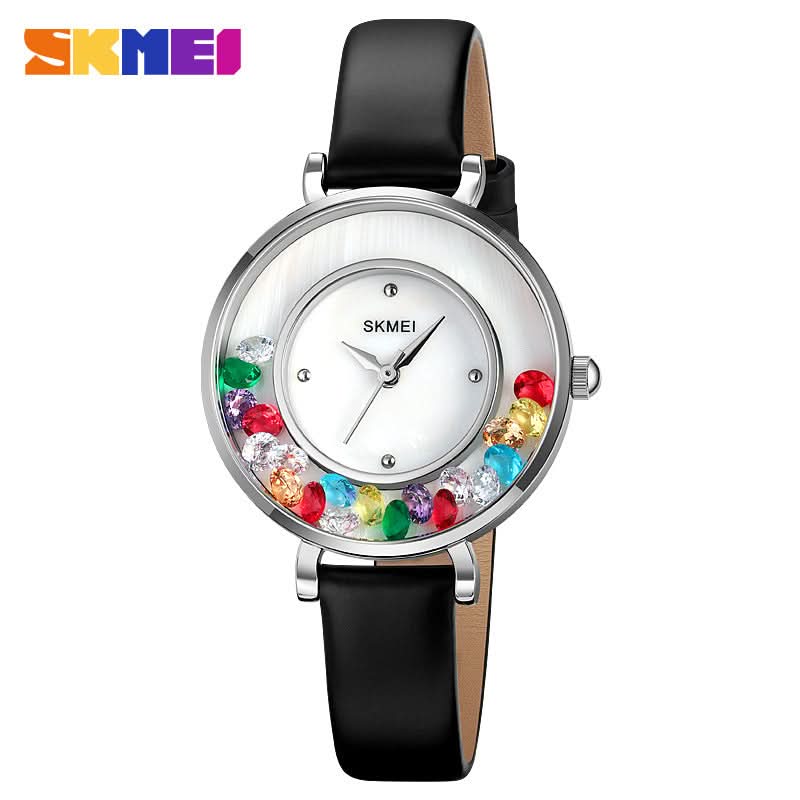 Moment Beauty Watch – Elegant Gem Roller, Fashionable Quartz for Women