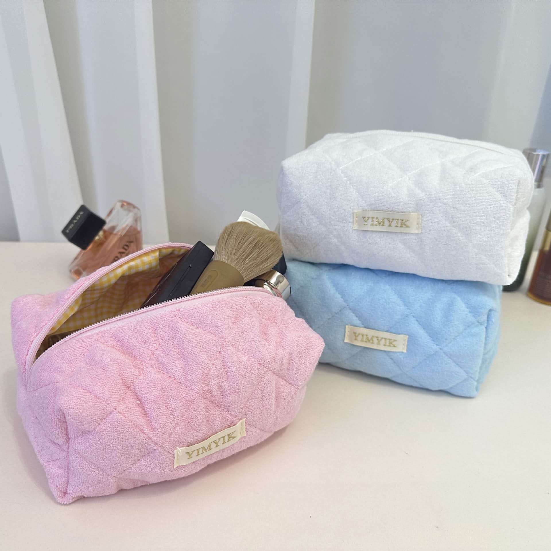 High-Value Plush Cosmetic Bag - Cute Travel Storage for Girls