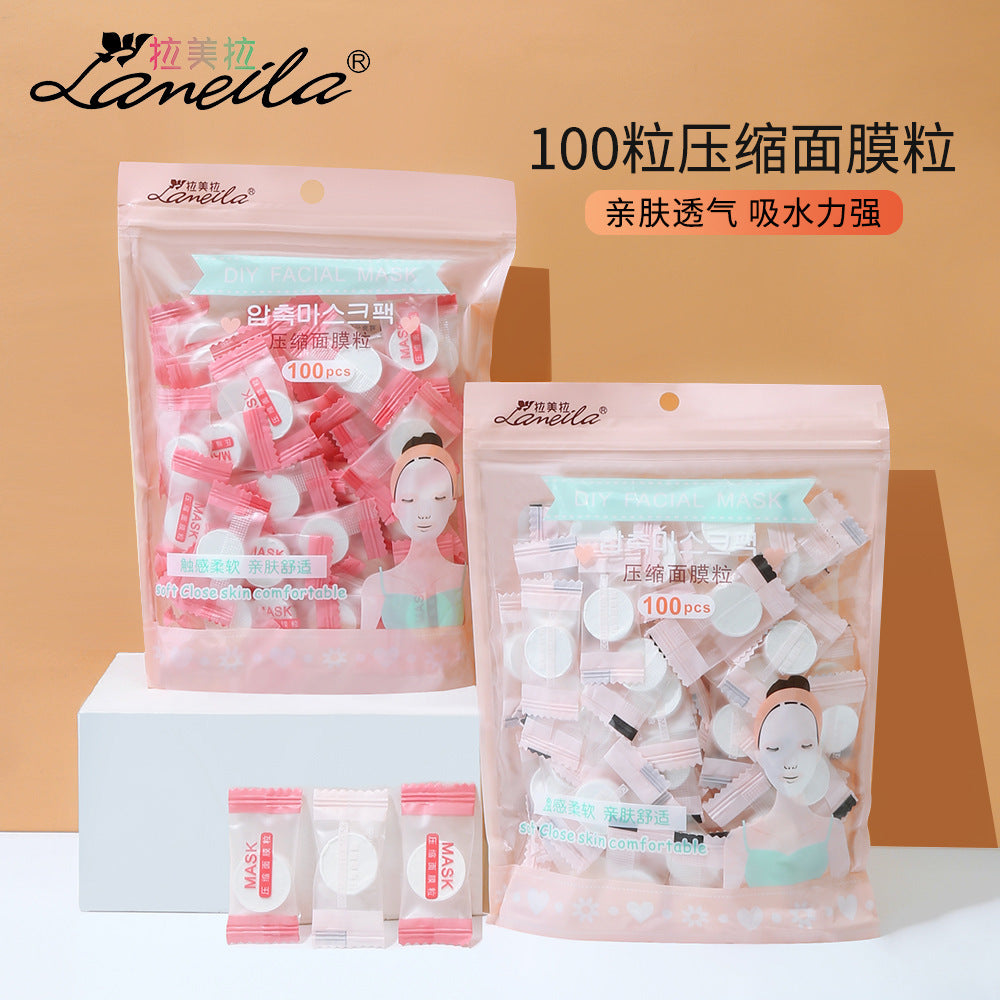 100-Pack Compressed Facial Mask Sheets – For Hydrating & Moisturizing Skincare