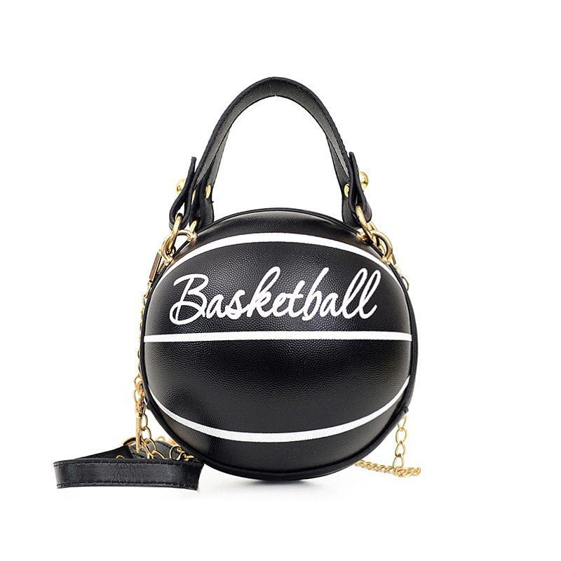 Round Ball Crossbody Bag – PU Leather Chain Shoulder Handbag for Women