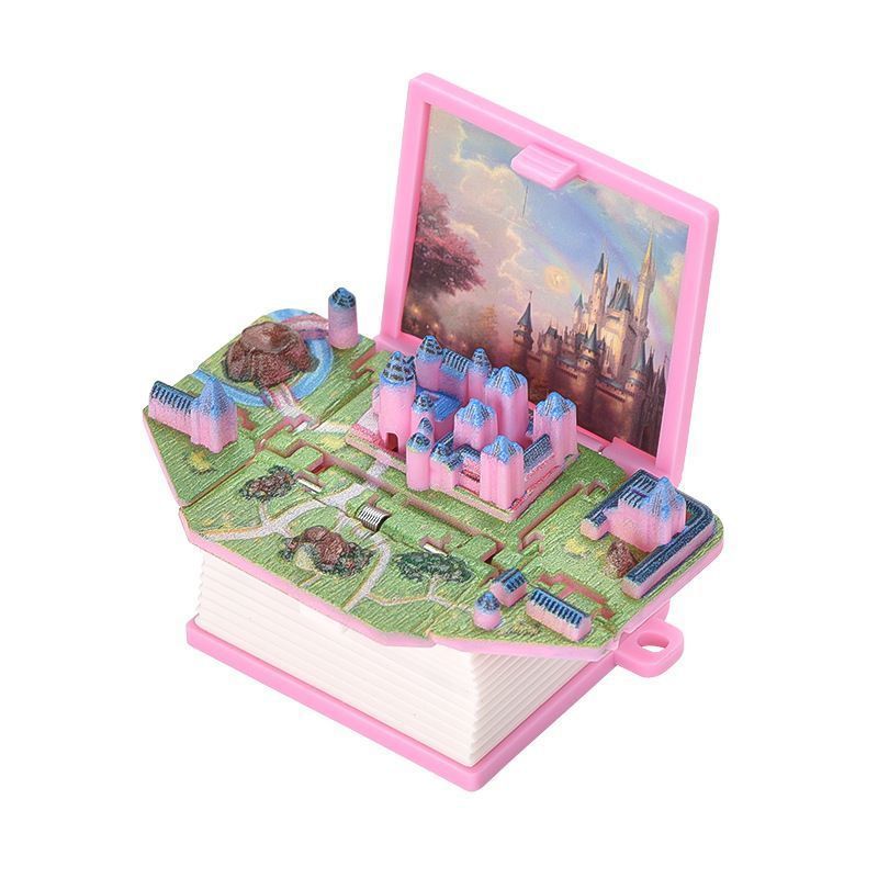 3D Folding Castle Pop-up Keychain – Mini Decompression Toy for Teens